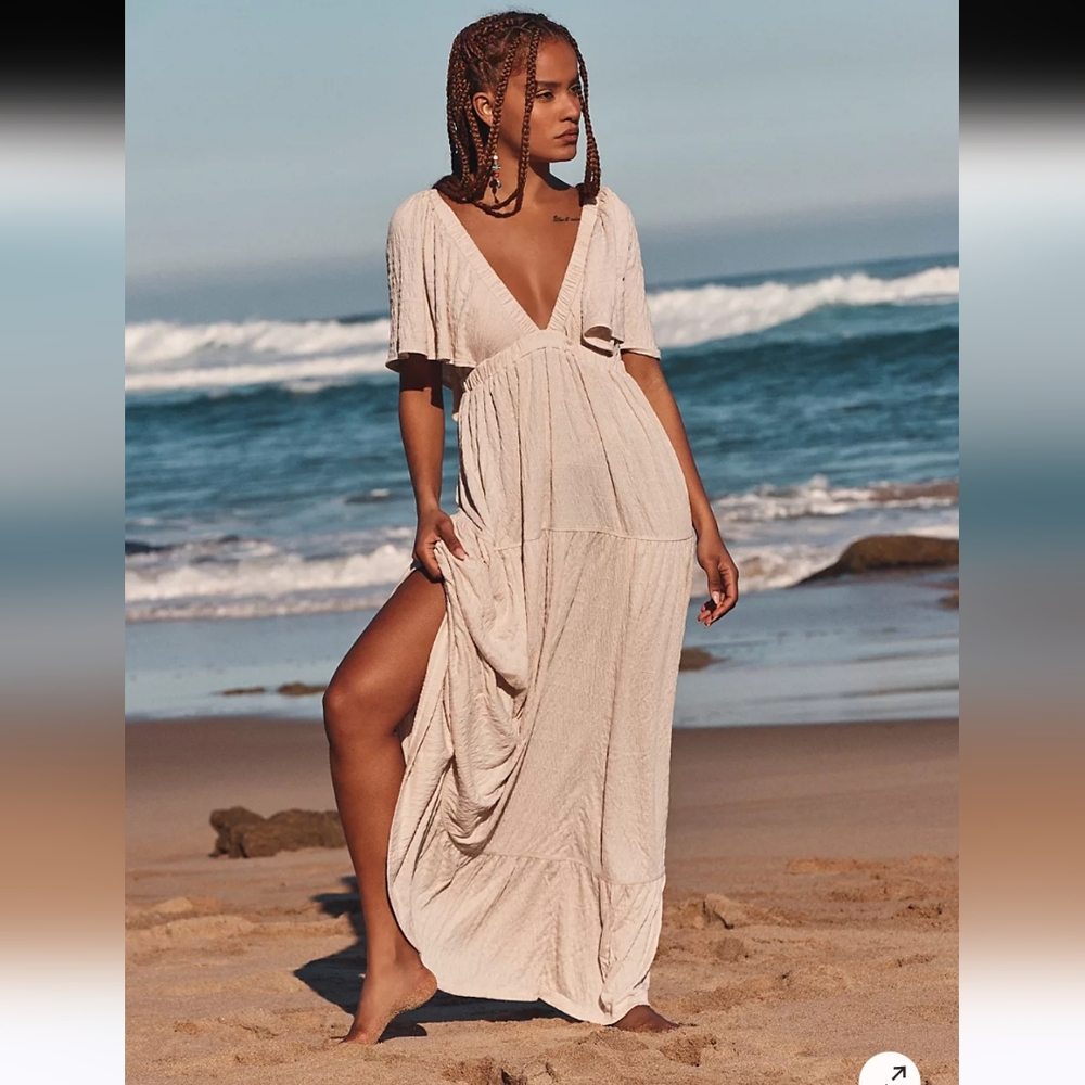 Free People La La Maxi Dress Size XS Salt NWT